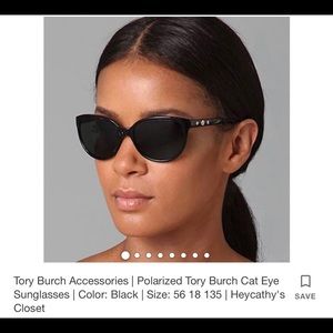 All black Tory Burch sunglasses